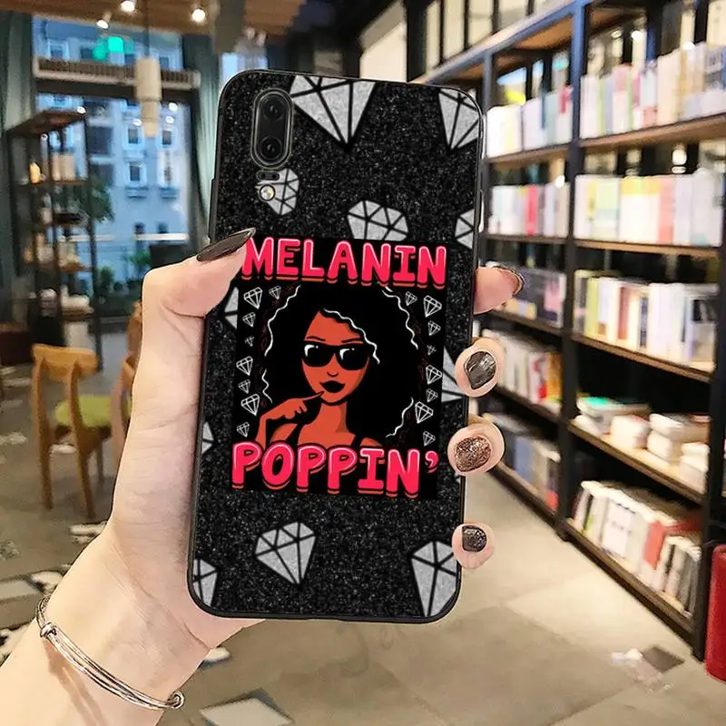 

design cute funny black girl Phone Case For Huawei honor Mate P 10 20 30 40 Pro 10i 9 10 20 8 x Lite