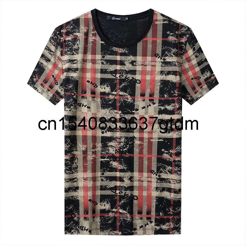 

Новая летняя мужская полнит размера плюс с коротким рукавом молодых мужчин толстые модные повседневные Круглый воротник с принтом комплек...