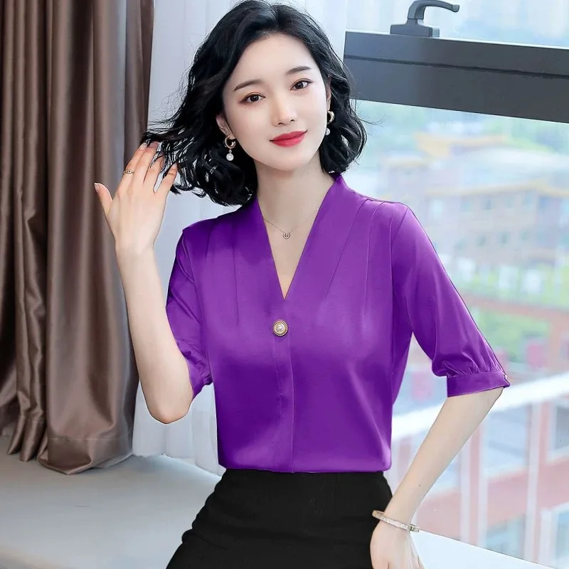 

2020 Tops T-shirts Cotton purpel Female Fashion Womens Garment