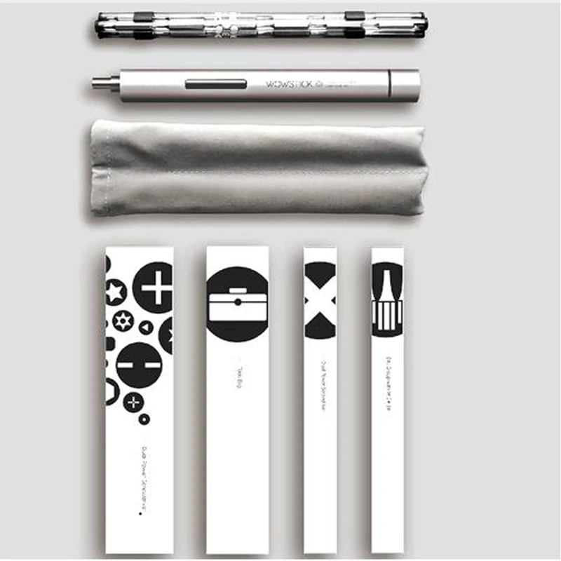 Wowstick 1p pro портативная прецизионная Электрическая отвертка для ремонта камеры мобильного телефона iphone - Цвет: Серебристый