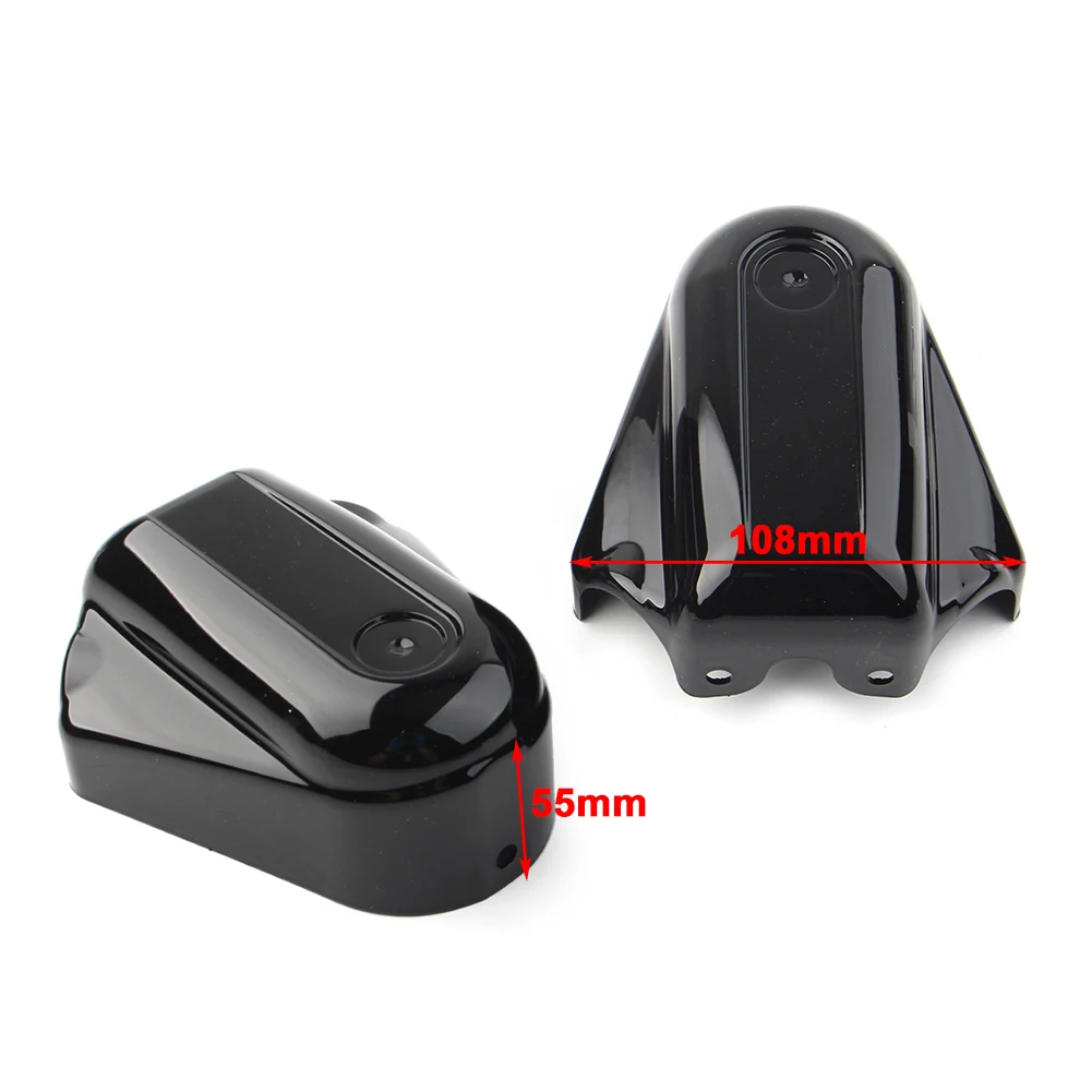 

Motorcycle Bar Shield Rear Wheel Axle Covers Swingarm Cap w/ Kits 2pcs Black ABS For Harley Softail FLSTC FLSTN Custom 2008-2017