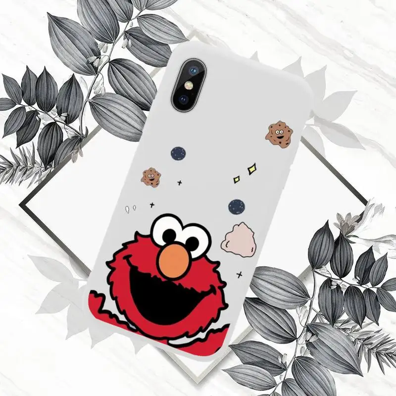 

Ins Sesame Street Cookie Case Phone Case White Candy Color for iPhone 11 12 mini pro XS MAX 8 7 6 6S Plus X SE 2020 XR