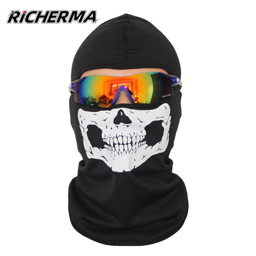 Уличная спортивная мотоциклетная маска с черепом мужская и женская от пыли