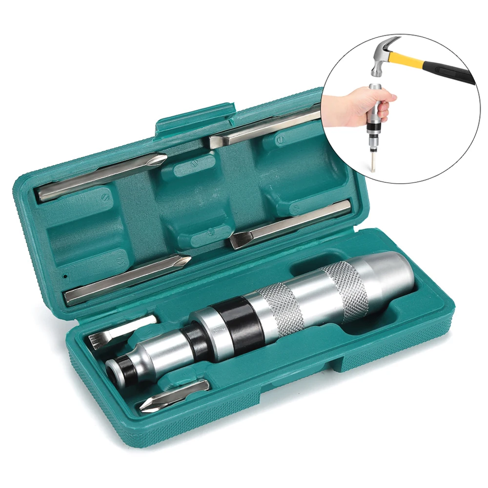 7 шт. Профессиональный портативный ударный отвертка высокопрочная стальная