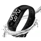 Светодиодные электронные светящиеся часы с датчиком, мужские и женские цифровые наручные часы с силиконовым ремешком, спортивные детские часы
