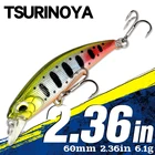 Тонущая рыболовная приманка TSURINOYA 60S в форме гольяна, DW67, 60 мм, 6,1 г, Джеркбейт, Лидер продаж, приманка для окуня и форели, миниатюрная кренкбейт, воблеры