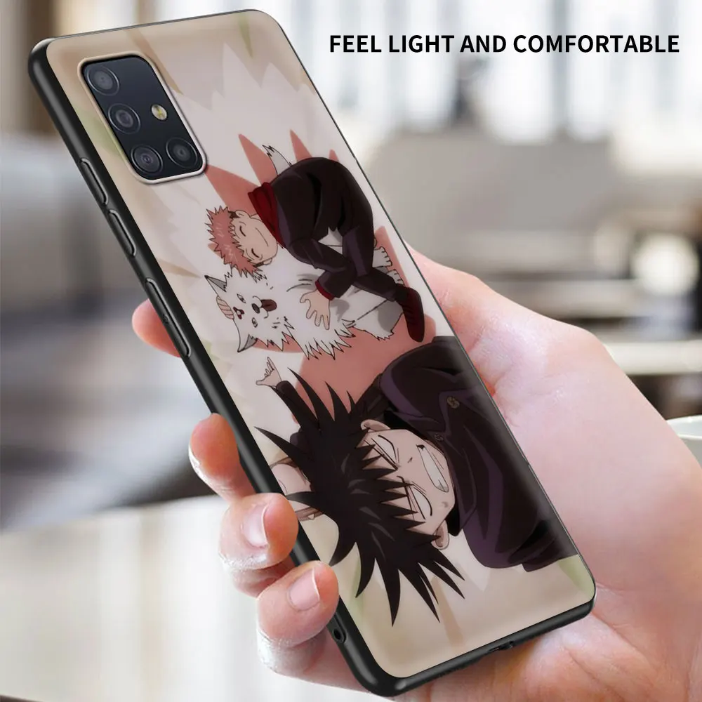 Чехол для телефона Samsung Galaxy A21S A12 A51 A71 A70 A50 A02S A41 A32 A52 A72 4G/5G мягкий ударопрочный с аниме Jujutsu Kaisen.
