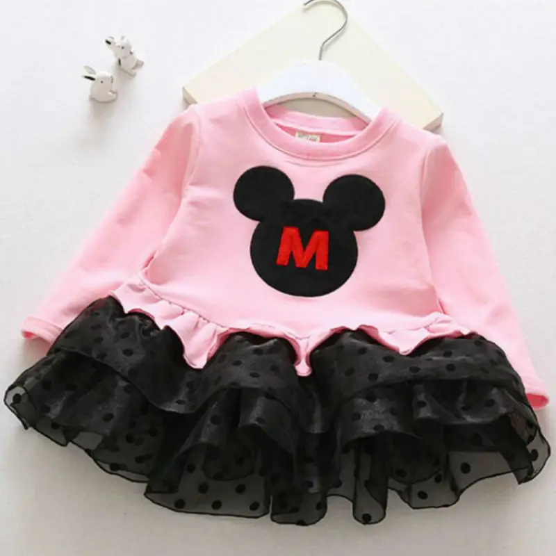 Детское платье Новинка 2019 года для маленьких девочек в горошек с кроликом