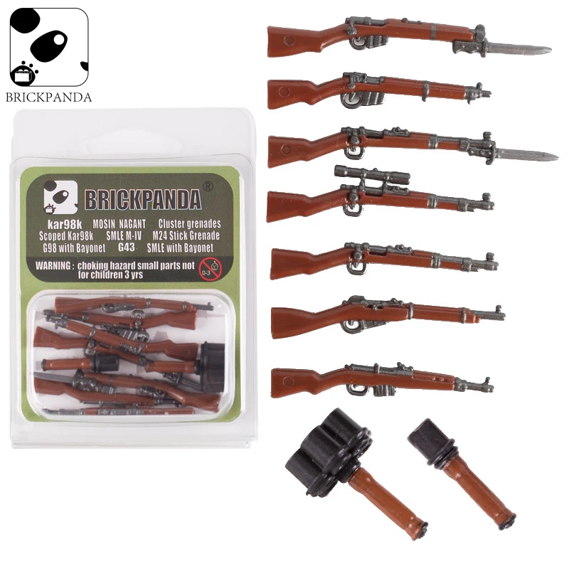 

MOC Military Weapons Gun WW2 Soldiers Bricks Building Blocks Army Figures Soldiers Accessory City Soviet Parts Kids Toys