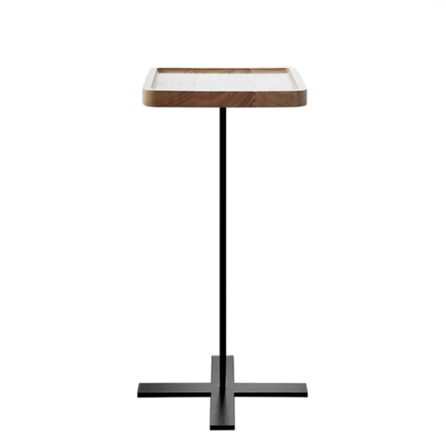 

Square Round Coffee Table / Rubber Wood Iron Stand / Round Table / Side Table / Corner Table / Nordic Furniture Bedside Table