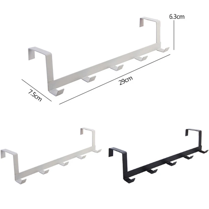 

Wrought Iron Door Hook Practical Hat Clothes Towel Rack 5 Hooks Coat Towel Holder Racks For Door Back Kitchen Bathroom Organizer