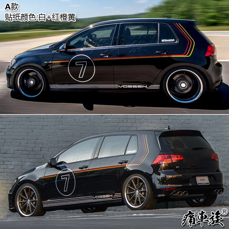 G Car stickers For Volkswagen Golf 7 Sticker Lahua Golf 7 Appearance Decoration Modified Body Car Sticker - Color Name: G