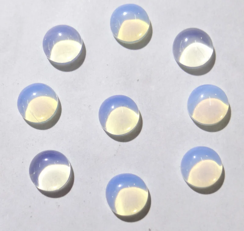 

wholesale 100pcs 6mm Natural opal Stone Round shape Cabochons No Hole Beads for DIY Jewelry making Necklace pendant Accessories