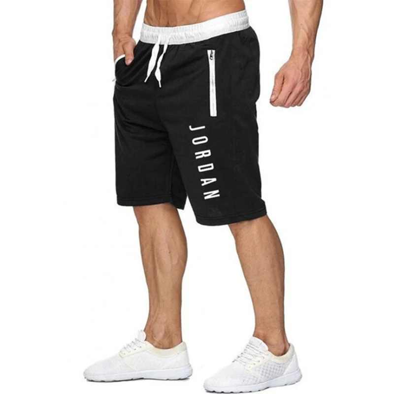 

2021 summer shorts men's casual shorts gym fitness exercise beach shorts men's breathable cotton shorts trousers striped shorts