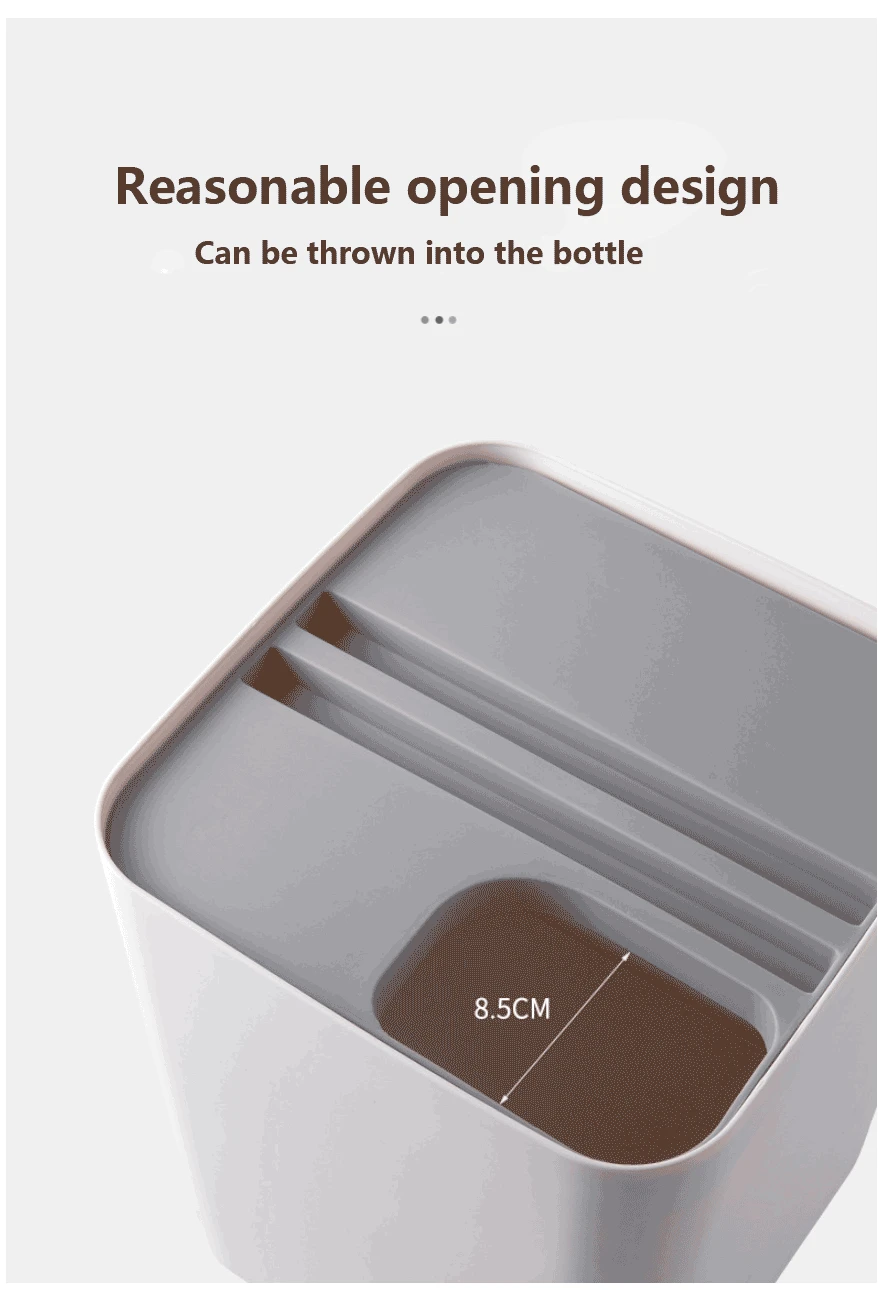 Kitchen Trash Can Stacked Sorting Trash Bin Recycling Bin Household Dry And Wet Separation Waste Bin Rubbish Bin for Bathroom