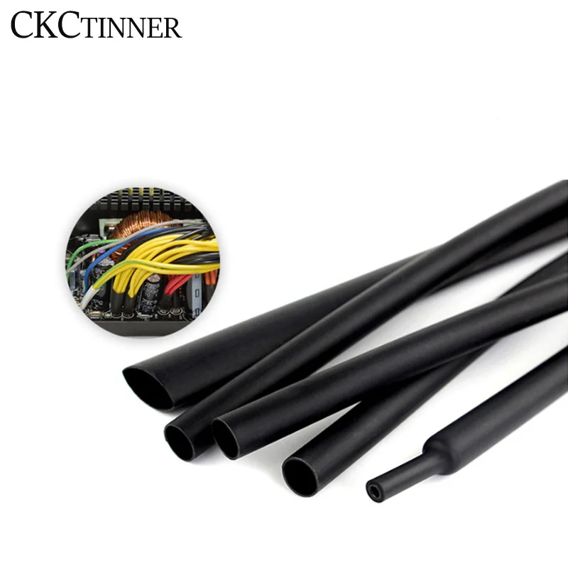 1M/lot 4:1black heat shrink tube with double wall glue wire sleeve cable adhesive kit 4/6/8/12/16/18/20/24/32mm Wrap Wire |