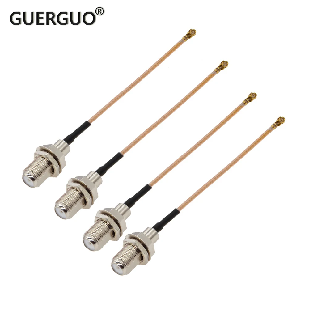 

10PCS RG178 Coaxial Cable F Male to u.FL/IPX/IPEX1 MHF4 Female Jack Pigtail 3G Antenna Extension Cord Wire 15CM 30CM