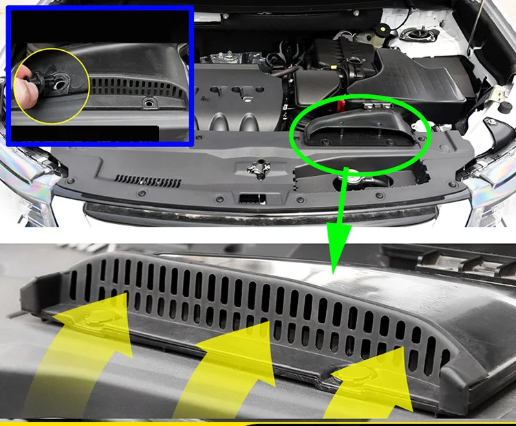 Наклейка на крышку автомобильного двигателя для Mitsubishi Outlander 2016 2017 2018 2019 2020 |