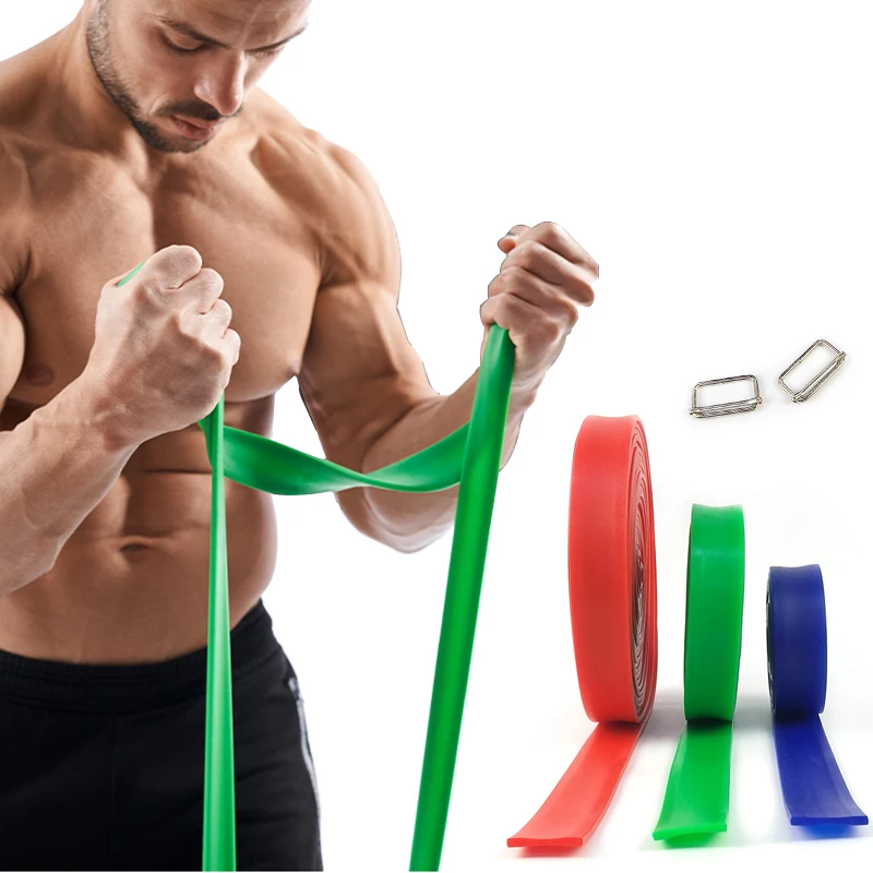 

Resistance Band With Buckle 2m/2.5m/3m/4m Latex Elastic Training Belt Pull Up Assist Bands Home Gym Workout Training Expander