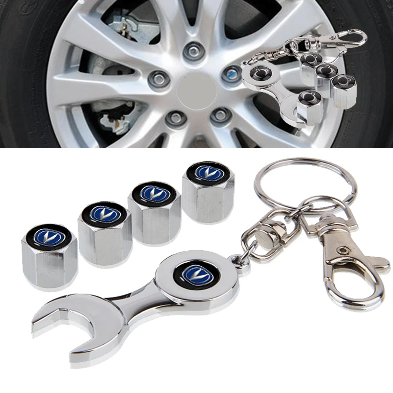 

1Set of Valve Cap with Wrench Keychain for Changan Cs55 Cs85 Cx70 Cs15 Cs35 Plus Cs55 Cs35 Hunter Alsvin 2021 Car Accessories