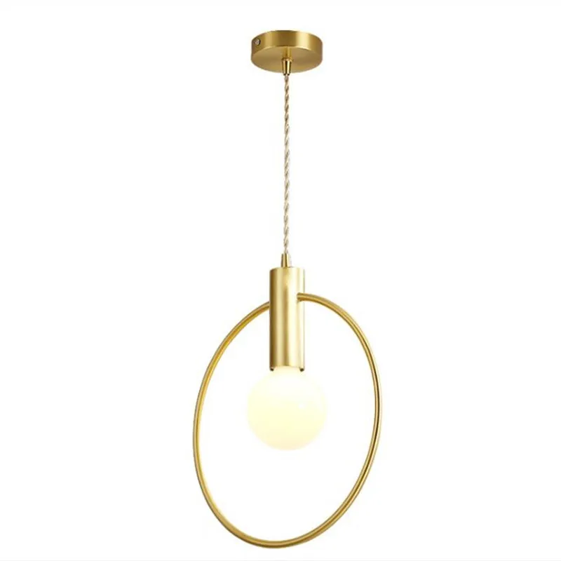 Современный светодиодный металлический подвесной светильник круглый для