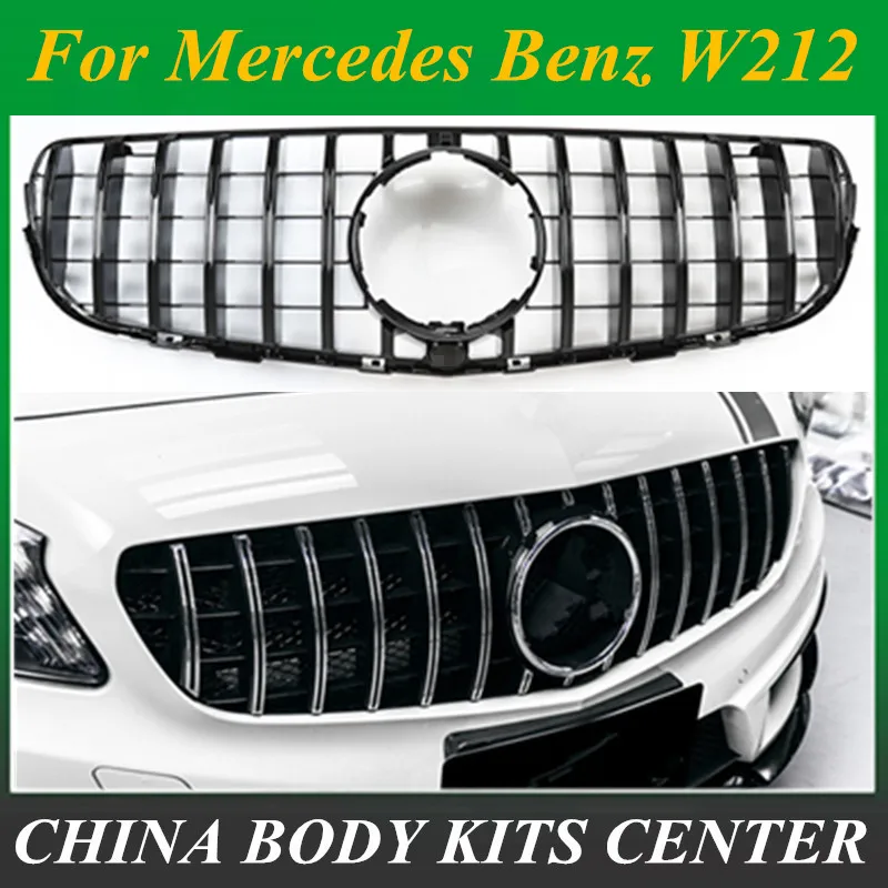 W212 GT R решетка для E Class 2013 2015 сетки Гриль эмблемы радиатора переднего бампера