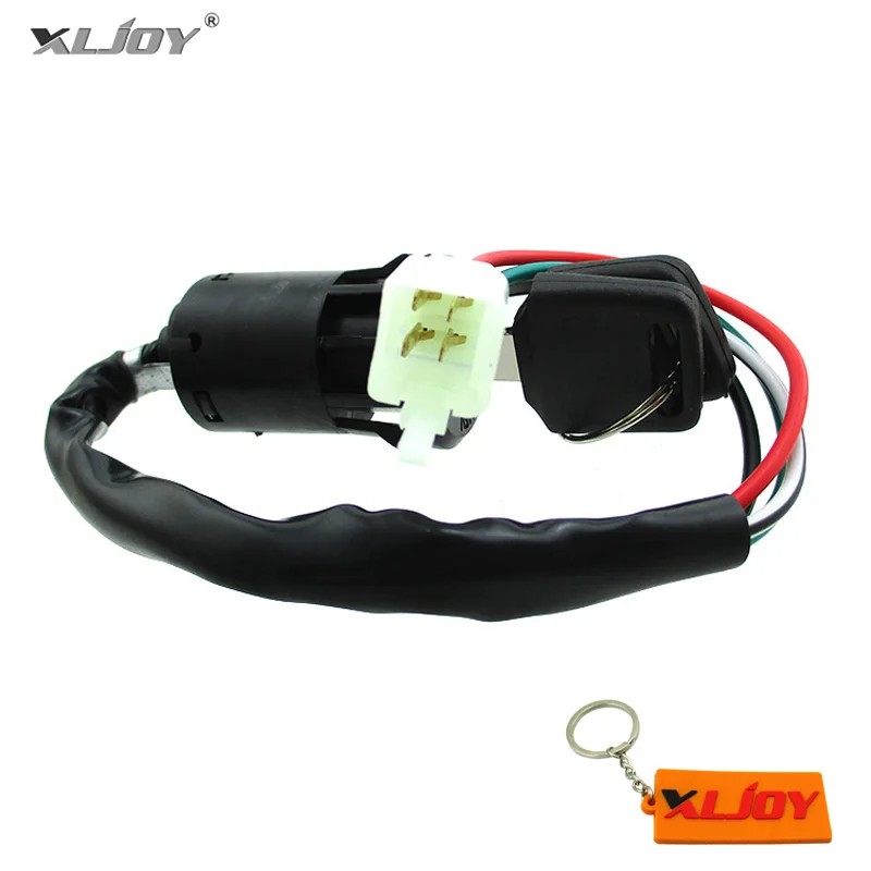 XLJOY ключ зажигания 4 провода переключатель для 50cc 70cc 90cc 110cc квадроцикла