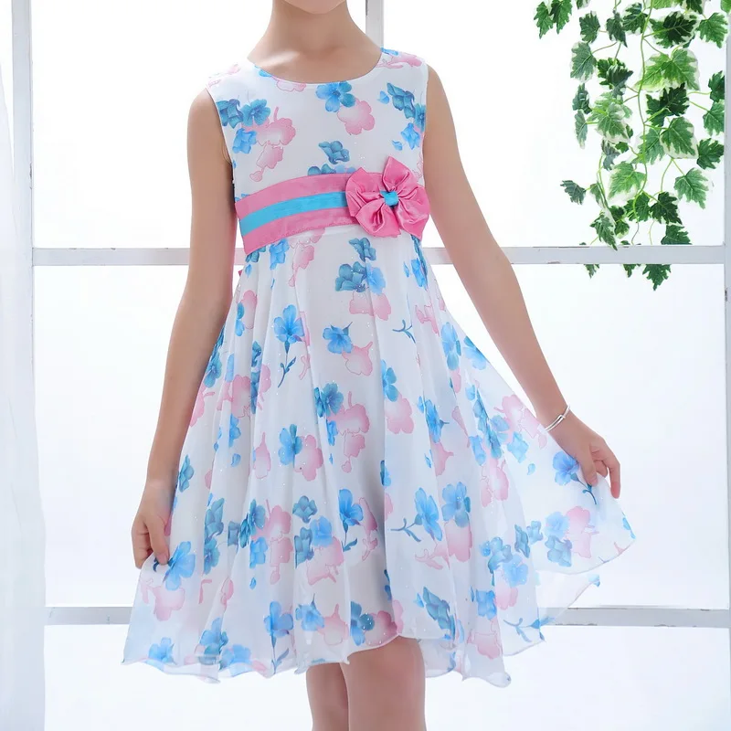 Детское красивое платье принцессы для маленьких девочек Шифоновое пляжное