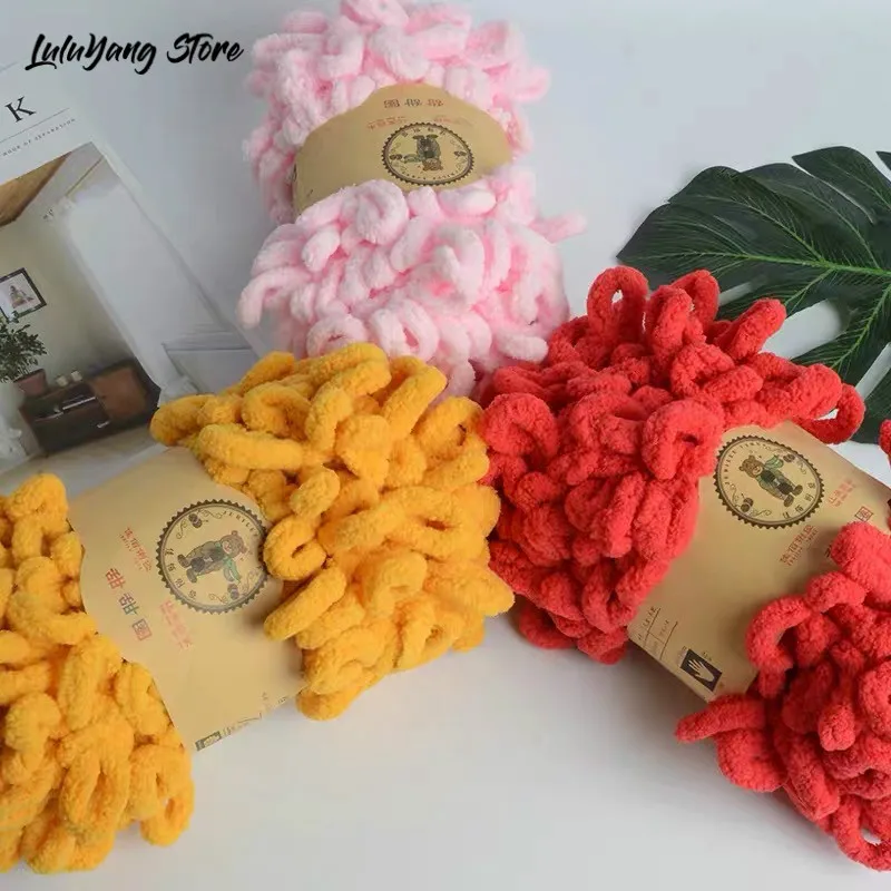 5 шт. пышная петля для пальцев пряжа из синели ручного вязания мягкая круглая