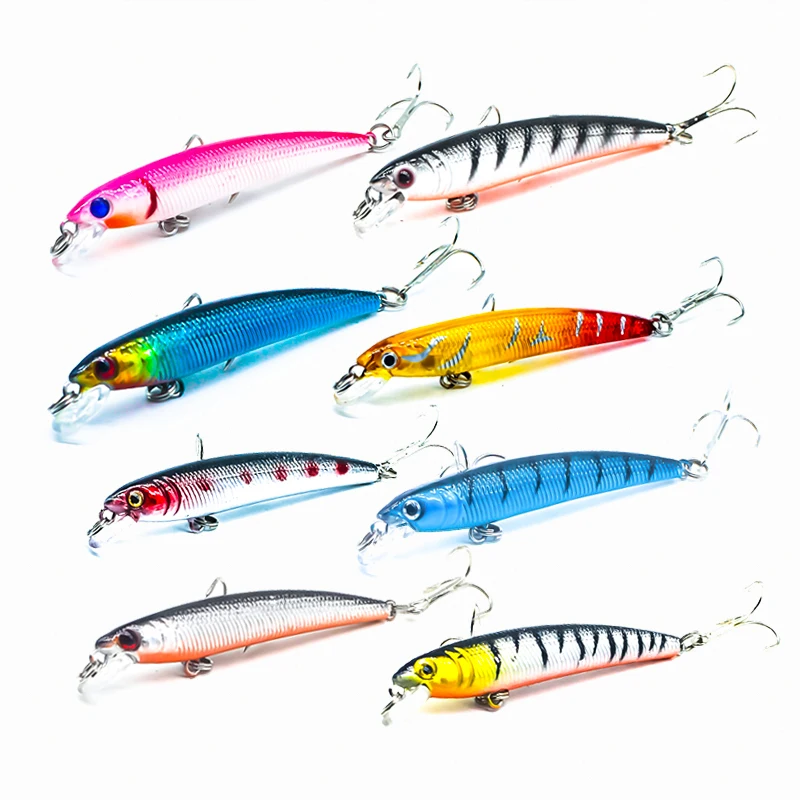 Рыболовные приманки 3D глаза плавающий лазер гольян жесткие Aritificial воблеры