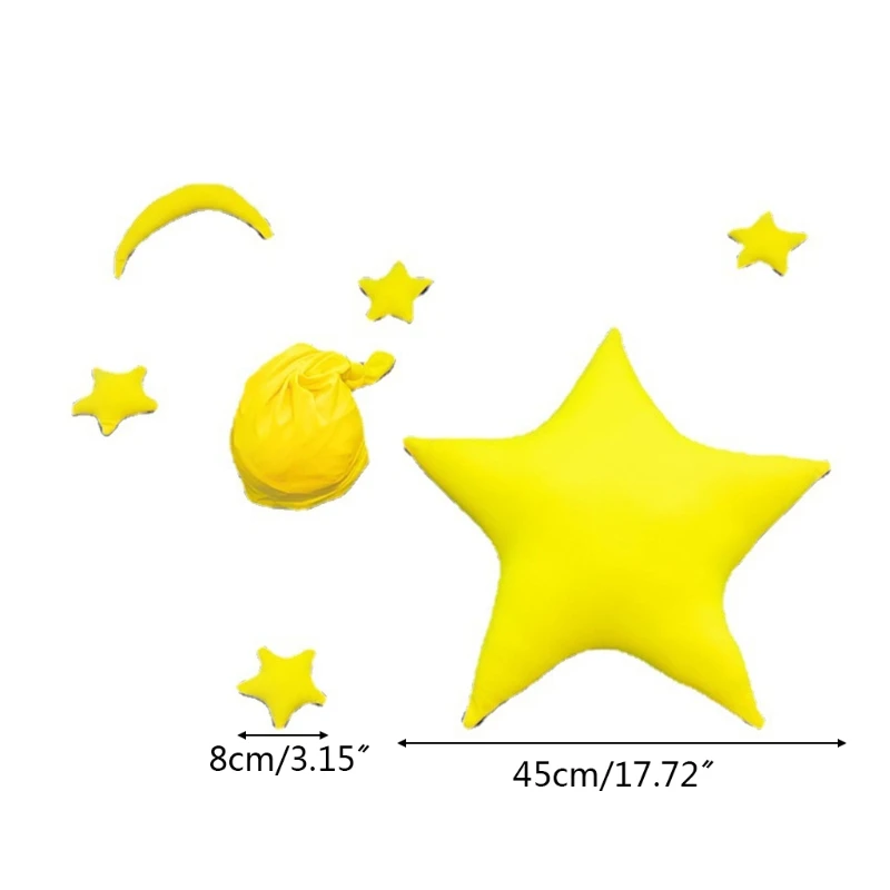

P15C 2/7 Pcs Baby Posing Stars Pillow Hat Set Newborn Photography Props Infants Photo Shooting Accessories