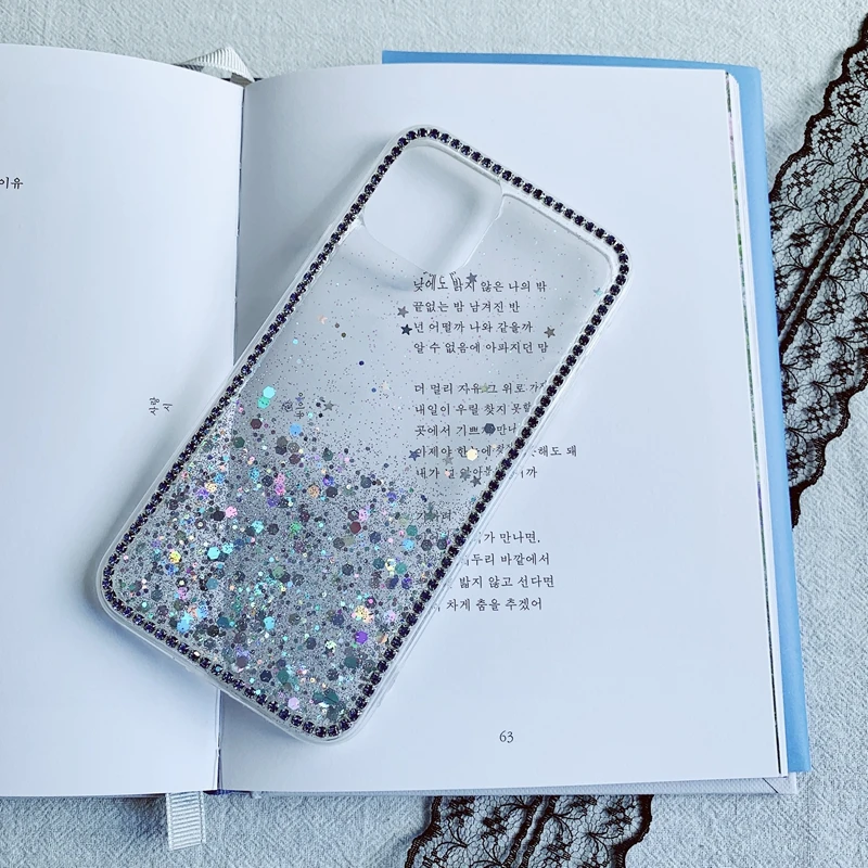 Чехол для iPhone SE 6 6s 7 8 Plus 10 X XS XR 11 Pro Max блестящий Блестящий мягкий прозрачный