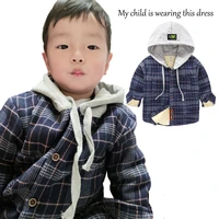 jacket boy windbreaker childrens clothing hooded thermal plaid coat windbreaker baby childrens coat childrens clothing