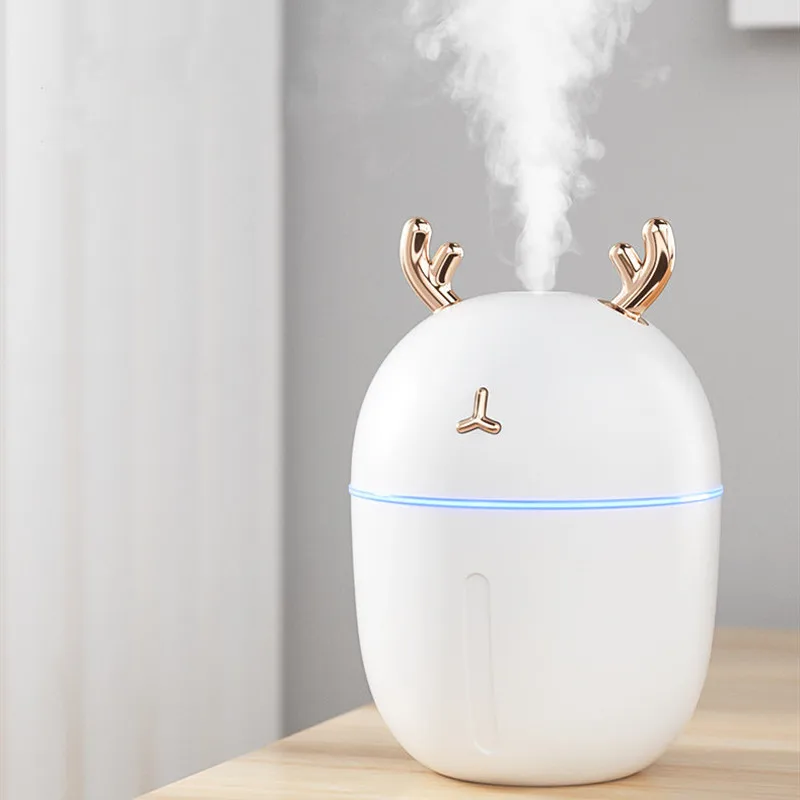 

300ML Ultrasonic USB Humidifier Cute Pet Deer Cool Mist Aroma Air Oil Diffuser With LED Lamp For Home Car Fogger Humidificador