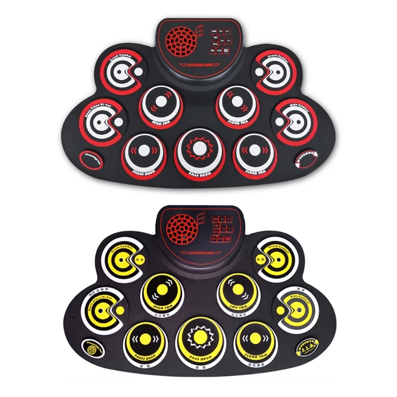 

lectronic Drum Set - Practice Drum Pad Roll Up Potable Drum Kit with Headphone J A69A