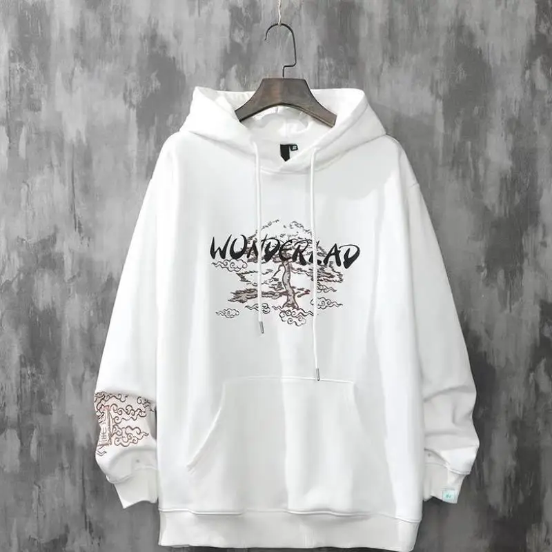 

Chinese male hoodie Harajuku style sweatshirt Loose hoodie Hip hop student hoodie male