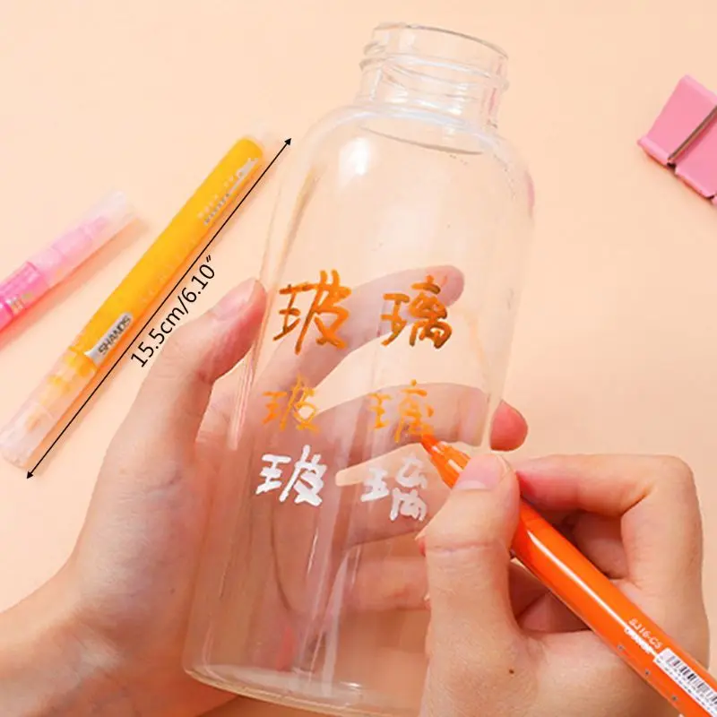 

12 Colors Acrylic Paint Marker Pen for Ceramic Rock Glass Porcelain Mug Painting 090F