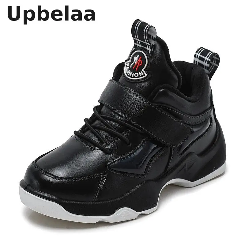 Детская зимняя обувь из натуральной кожи ботинки мартинсы для мальчиков школьные кроссовки модные зимние