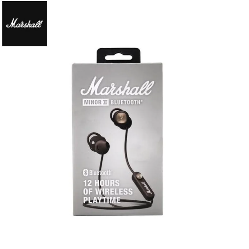 

Marshall Minor II Wireless Headphones Bluetooth Earphone In-Ear Bass Earbuds Sports Headset For Pop Rock Music With Microphone
