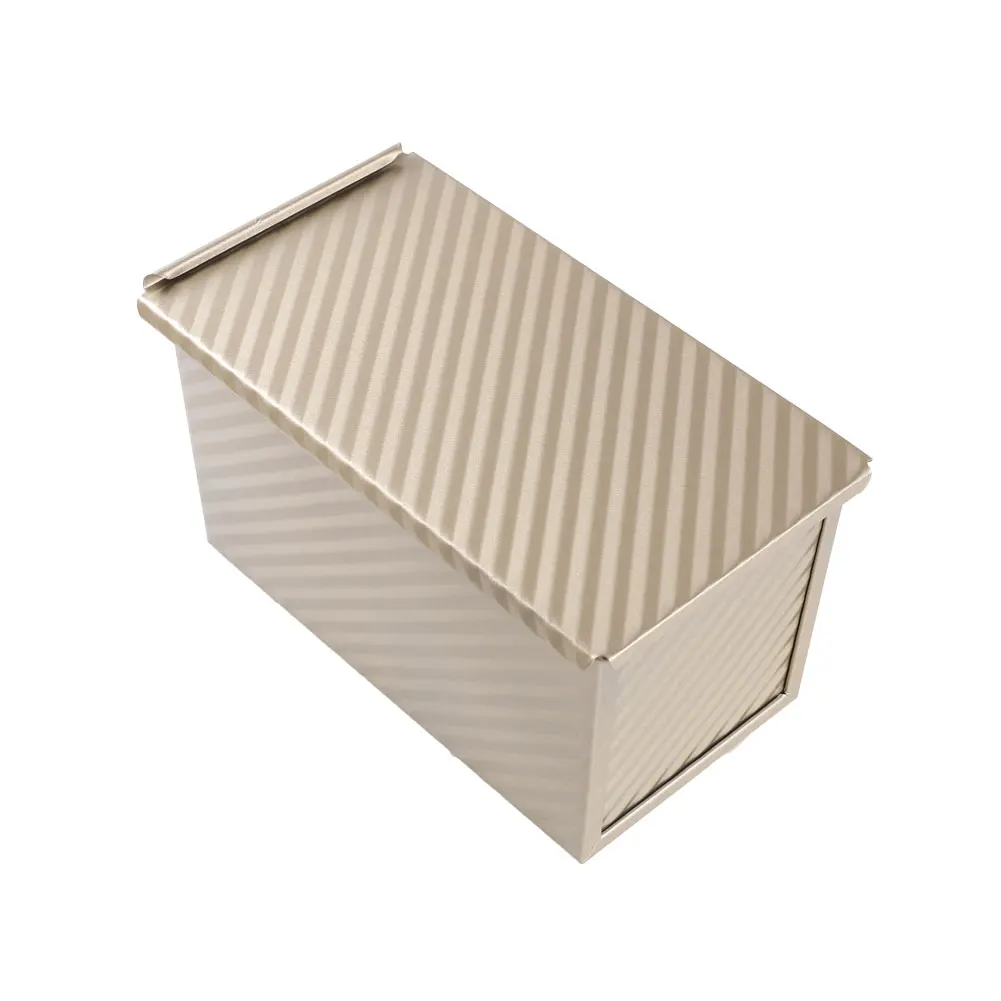 

Rectangular Loaf Pan Carbon Steel Non-stick Bellows Cover Toast Box Mold Bread Mold Eco-Friendly Baking Tools for Cakes