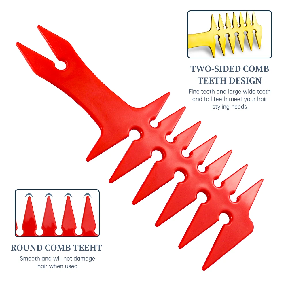 Мужская искусственная пушистая расческа Расческа с широкими зубьями