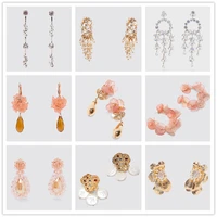 juran hot 2019 new flower metal maxi vintage drop dangle earrings for women trendy pendant earring wholesale wedding jewelry