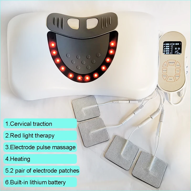 Home Neck Traction Device Low-Frequency Pulse Massager Improves Cervical Curvature Relaxes Muscles And Relieves Lieves Neck Pain