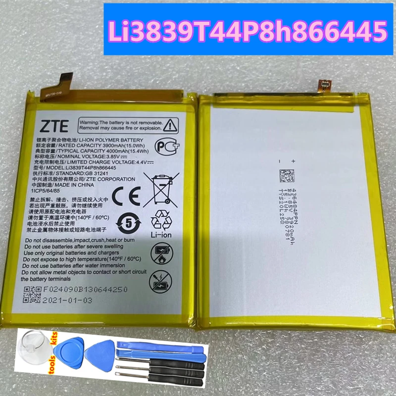 

New Original 4000mAh ZTE Li3839T44P8h866445 for ZTE Voyage 10 7530N Mobile Phone Battery