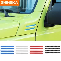 shineka carbon fiber sticker car a pillar corner decorative cover for suzuki jimny 2019 2020 aluminum alloy exterior accessories