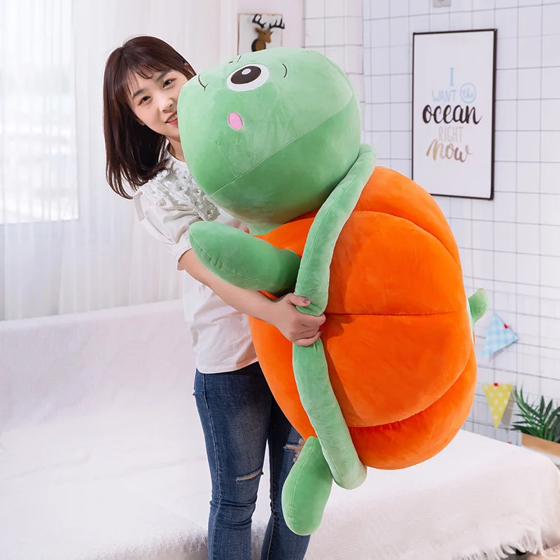 

Creative Pumpkin Little Turtle Soft Plush Toy Cartoon Big Eyes Stuffed Tortoise Turtle Animal Baby Toy Gift Birthday Gift 2021