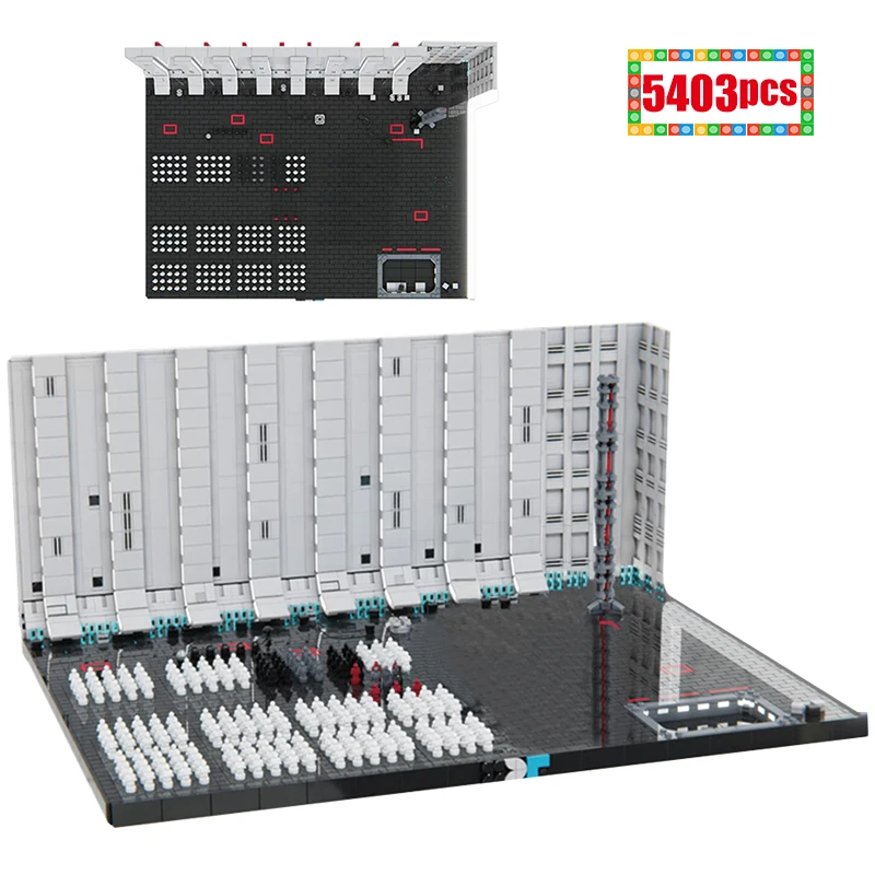 

5403 PCS City Europe Street View MOC Military Diorama Model Building Blocks DIY Mirror Set Bricks Toys For Children Gift