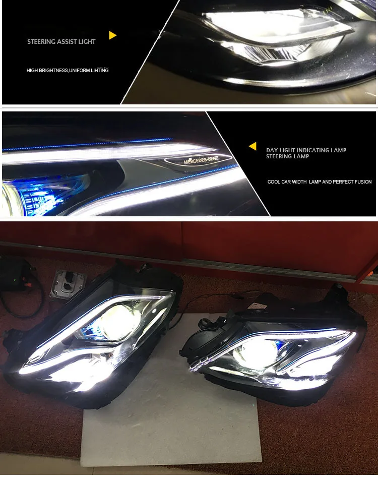 DY_L стайлинга автомобилей для Benz W213 фар для E200 260 280 300 фары Полный светодиодный фары DRL Bi-светодиодный объектив