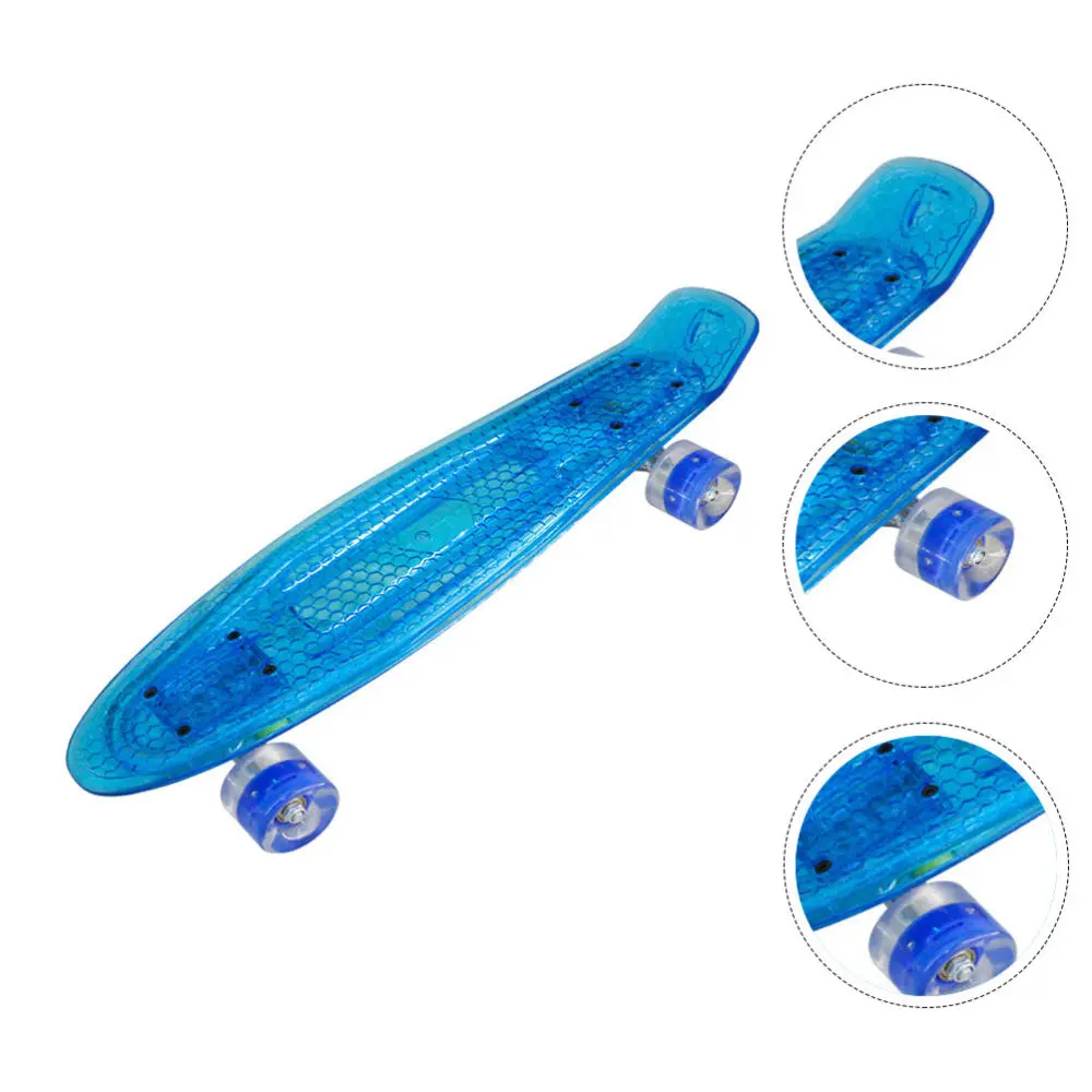 

22 Inches Fish Skateboard Fish Board Four-wheel Scooter Random Color Wheel