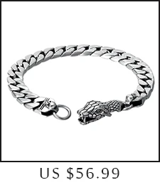 Genuine 925 Sterling Silver Jewelry Personality Six-Word Mantra Barrel Beads Silver Men Bracelet Retro Silver Jewelry